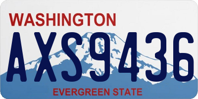 WA license plate AXS9436