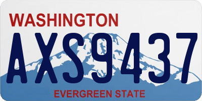 WA license plate AXS9437
