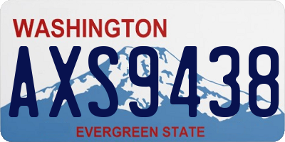 WA license plate AXS9438