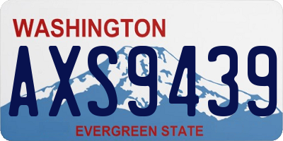 WA license plate AXS9439