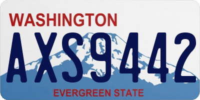 WA license plate AXS9442