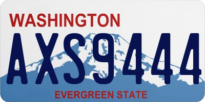 WA license plate AXS9444
