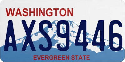 WA license plate AXS9446