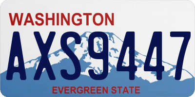 WA license plate AXS9447