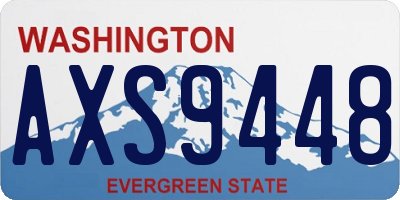WA license plate AXS9448