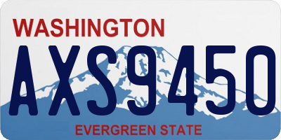 WA license plate AXS9450