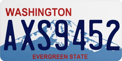 WA license plate AXS9452