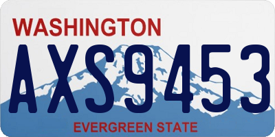 WA license plate AXS9453