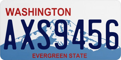 WA license plate AXS9456