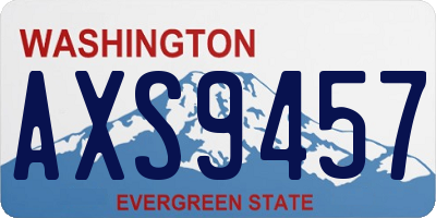 WA license plate AXS9457