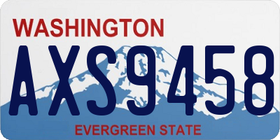 WA license plate AXS9458