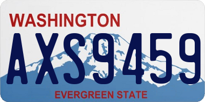 WA license plate AXS9459