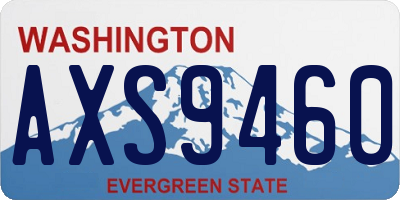 WA license plate AXS9460