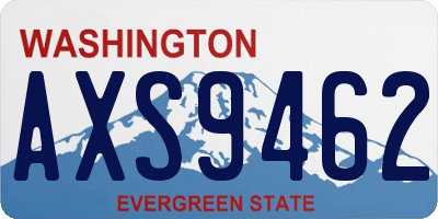 WA license plate AXS9462