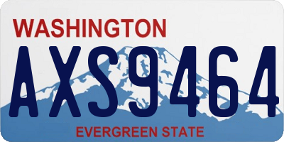 WA license plate AXS9464