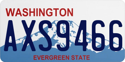 WA license plate AXS9466