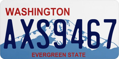 WA license plate AXS9467