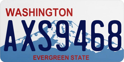 WA license plate AXS9468