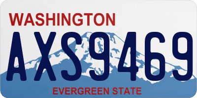 WA license plate AXS9469