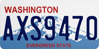 WA license plate AXS9470