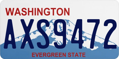 WA license plate AXS9472