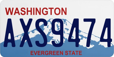WA license plate AXS9474