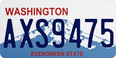 WA license plate AXS9475