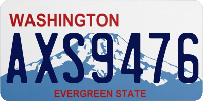 WA license plate AXS9476