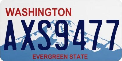 WA license plate AXS9477