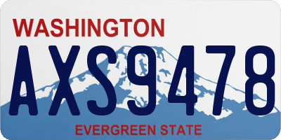 WA license plate AXS9478