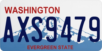 WA license plate AXS9479
