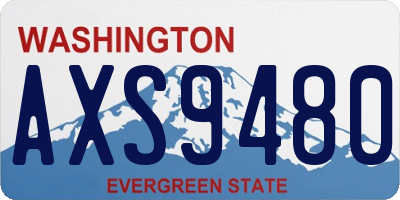 WA license plate AXS9480