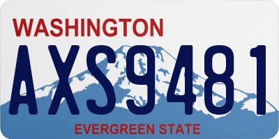 WA license plate AXS9481