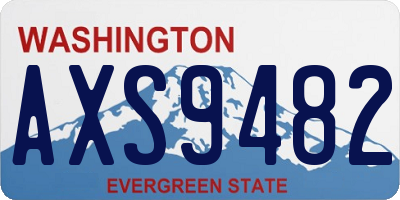 WA license plate AXS9482
