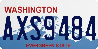 WA license plate AXS9484