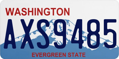WA license plate AXS9485