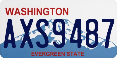 WA license plate AXS9487