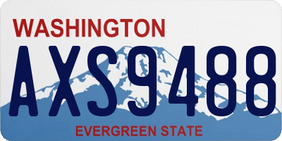 WA license plate AXS9488