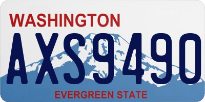 WA license plate AXS9490