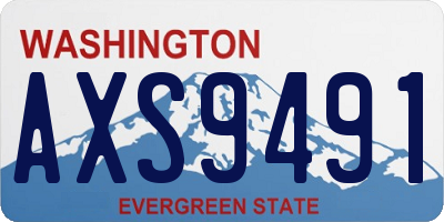 WA license plate AXS9491