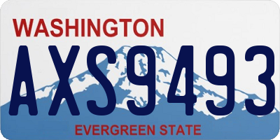 WA license plate AXS9493
