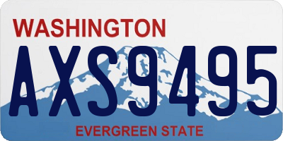 WA license plate AXS9495