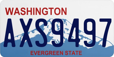 WA license plate AXS9497