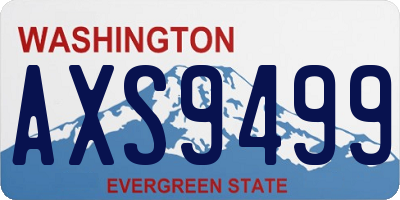 WA license plate AXS9499