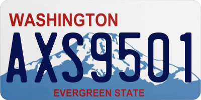 WA license plate AXS9501