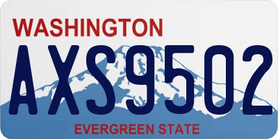 WA license plate AXS9502