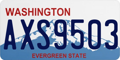 WA license plate AXS9503