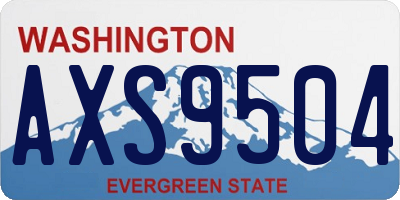 WA license plate AXS9504