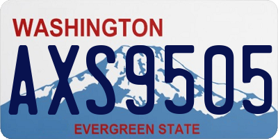 WA license plate AXS9505