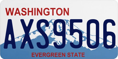 WA license plate AXS9506